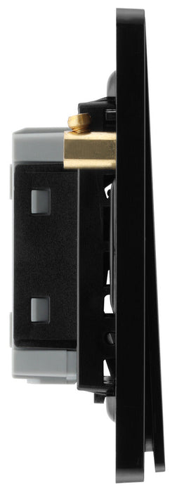 BG Evolve PCDSB12EB 20A 16AX 2 Way Single Light Switch, Edge to Edge Rocker - Satin Brass (Black) - westbasedirect.com