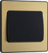 BG Evolve PCDSB12WB 20A 16AX 2 Way Single Light Switch, Wide Rocker - Satin Brass (Black) - westbasedirect.com