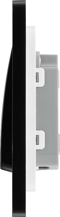 BG Evolve PCDSB12WB 20A 16AX 2 Way Single Light Switch, Wide Rocker - Satin Brass (Black) - westbasedirect.com