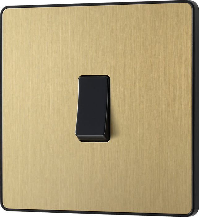 BG Evolve PCDSB13B 20A 16AX Single Intermediate Light Switch - Satin Brass (Black) - westbasedirect.com