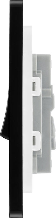 BG Evolve PCDSB13B 20A 16AX Single Intermediate Light Switch - Satin Brass (Black) - westbasedirect.com