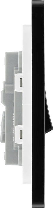 BG Evolve PCDSB13B 20A 16AX Single Intermediate Light Switch - Satin Brass (Black) - westbasedirect.com