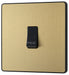 BG Evolve PCDSB14B 10A Single Press Switch - Satin Brass (Black) - westbasedirect.com