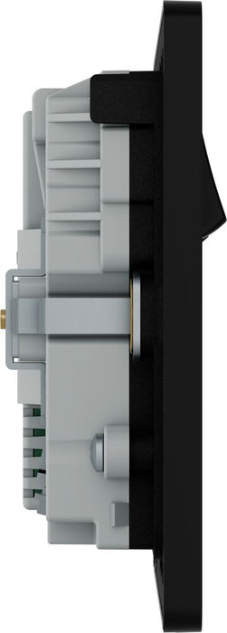 BG Evolve PCDSB22UCC22B 13A Double Switched Power Socket + 2xUSB-C (22W) - Satin Brass (Black)