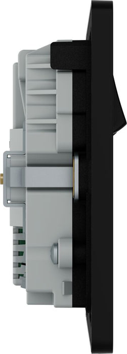 BG Evolve PCDSB22UCC65B 13A Double Switched Power Socket + 2xUSB-C (65W) - Satin Brass (Black)