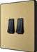 BG Evolve PCDSB42B 20A 16AX 2 Way Double Light Switch - Satin Brass (Black) - westbasedirect.com