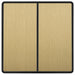 BG Evolve PCDSB42EB 20A 16AX 2 Way Double Light Switch, Edge to Edge Rocker - Satin Brass (Black) - westbasedirect.com