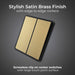 BG Evolve PCDSB42EB 20A 16AX 2 Way Double Light Switch, Edge to Edge Rocker - Satin Brass (Black) - westbasedirect.com