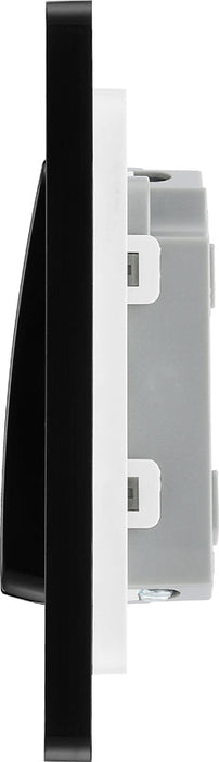 BG Evolve PCDSB42WB 20A 16AX 2 Way Double Light Switch, Wide Rocker - Satin Brass (Black) - westbasedirect.com