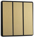 BG Evolve PCDSB43EB 20A 16AX 2 Way Triple Light Switch, Edge to Edge Rocker - Satin Brass (Black) - westbasedirect.com