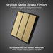 BG Evolve PCDSB43EB 20A 16AX 2 Way Triple Light Switch, Edge to Edge Rocker - Satin Brass (Black) - westbasedirect.com