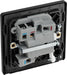 BG Evolve PCDSB52B 13A Switched Fused Connection Unit with Power LED Indicator & Flex Outlet - Satin Brass (Black) - westbasedirect.com