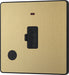 BG Evolve PCDSB54B 13A Unswitched Fused Connection Unit with Power LED Indicator & Flex Outlet - Satin Brass (Black) - westbasedirect.com