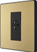 BG Evolve PCDSB60B Single Socket for TV or FM Co-Axial Aerial Connection - Satin Brass (Black) - westbasedirect.com