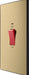 BG Evolve PCDSB72B 45A Double Pole Rectangular Switch with LED Power Indicator - Satin Brass (Black) - westbasedirect.com