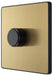 BG Evolve PCDSB81B 2-Way Trailing Edge LED 200W Single Dimmer Switch Push On/Off - Satin Brass (Black) - westbasedirect.com