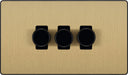 BG Evolve PCDSB83B 2-Way Trailing Edge LED 200W Triple Dimmer Switch Push On/Off - Satin Brass (Black) - westbasedirect.com