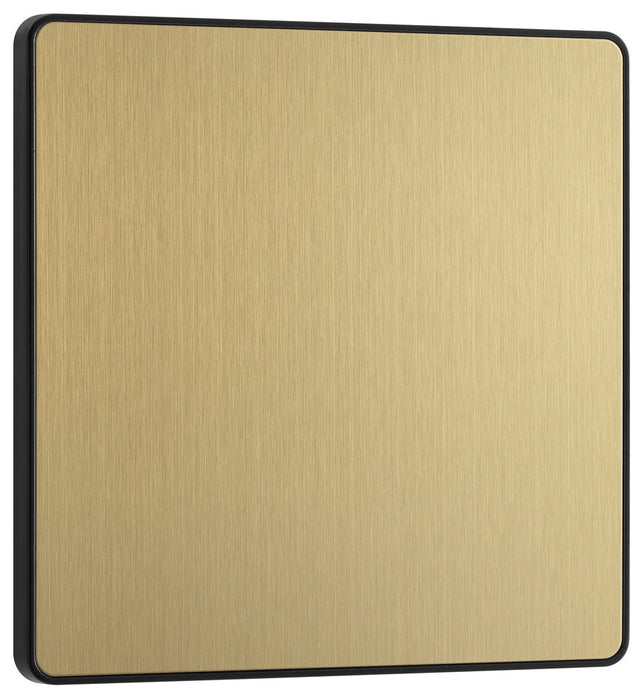 BG Evolve PCDSB94B Single Blank Plate - Satin Brass (Black)