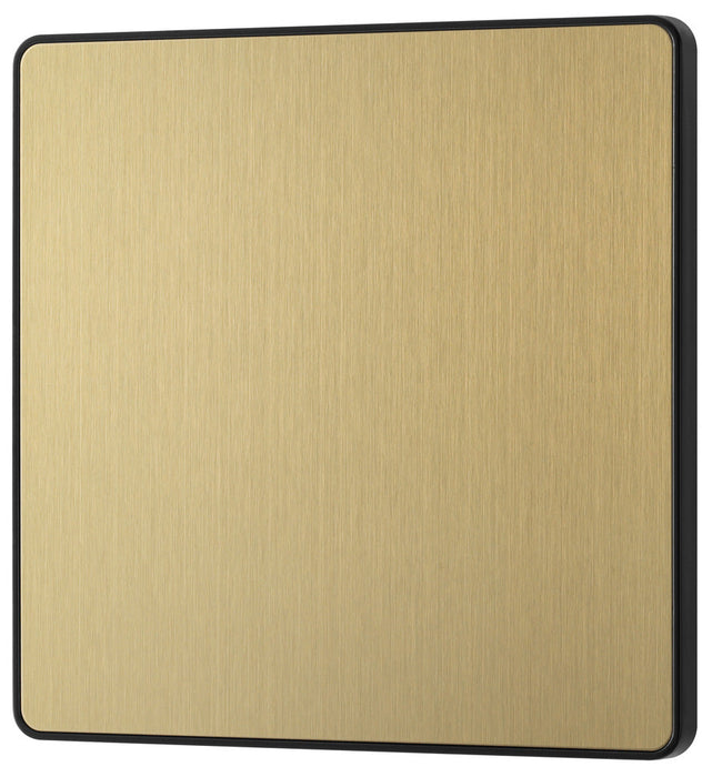 BG Evolve PCDSB94B Single Blank Plate - Satin Brass (Black)