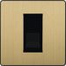 BG Evolve PCDSBBTM1B Single Master Telephone Socket - Satin Brass (Black) - westbasedirect.com