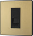 BG Evolve PCDSBBTM1B Single Master Telephone Socket - Satin Brass (Black) - westbasedirect.com