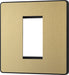 BG Evolve PCDSBEMS1B Single Euro Module Front Plate (25 x 50) - Satin Brass (Black) - westbasedirect.com