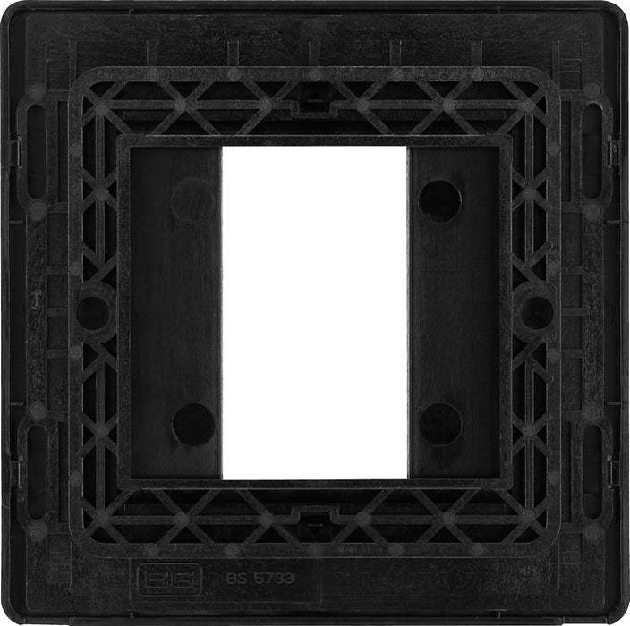 BG Evolve PCDSBEMS1B Single Euro Module Front Plate (25 x 50) - Satin Brass (Black) - westbasedirect.com