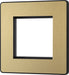 BG Evolve PCDSBEMS2B Twin Euro Module Aperture Single Front Plate (50 x 50) - Satin Brass (Black) - westbasedirect.com