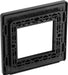 BG Evolve PCDSBEMS2B Twin Euro Module Aperture Single Front Plate (50 x 50) - Satin Brass (Black) - westbasedirect.com