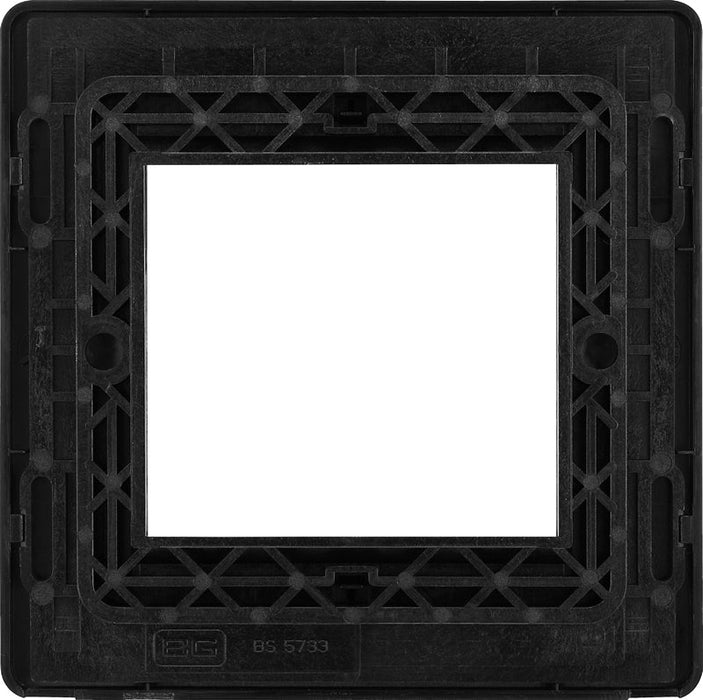 BG Evolve PCDSBEMS2B Twin Euro Module Aperture Single Front Plate (50 x 50) - Satin Brass (Black) - westbasedirect.com