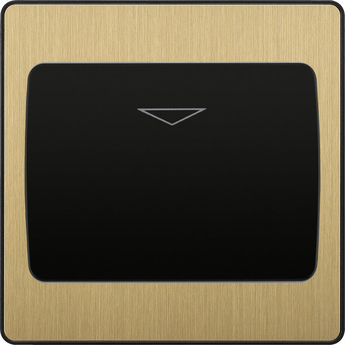 BG Evolve PCDSBKYCSB 20A 16A Hotel Key Card Switch - Satin Brass (Black) - westbasedirect.com