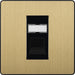 BG Evolve PCDSBRJ451B Single RJ45 Telephone Socket - Satin Brass (Black) - westbasedirect.com