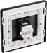 BG Evolve PCDSBRJ451B Single RJ45 Telephone Socket - Satin Brass (Black) - westbasedirect.com