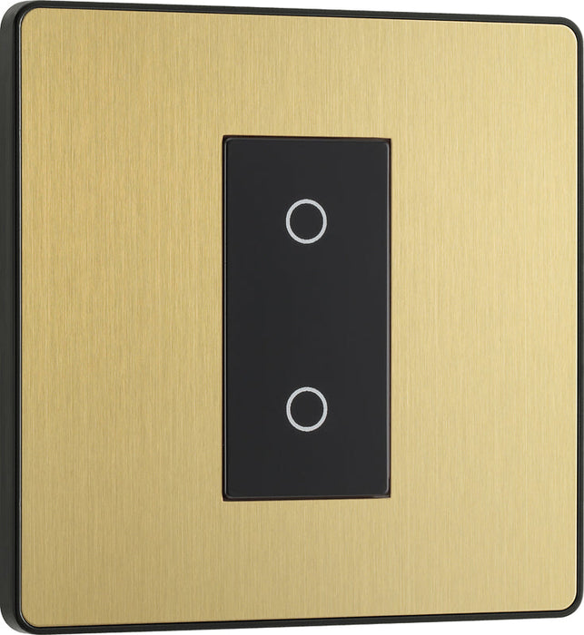 BG Evolve PCDSBTDM1B 2-Way Master 200W Single Touch Dimmer Switch - Satin Brass (Black) - westbasedirect.com