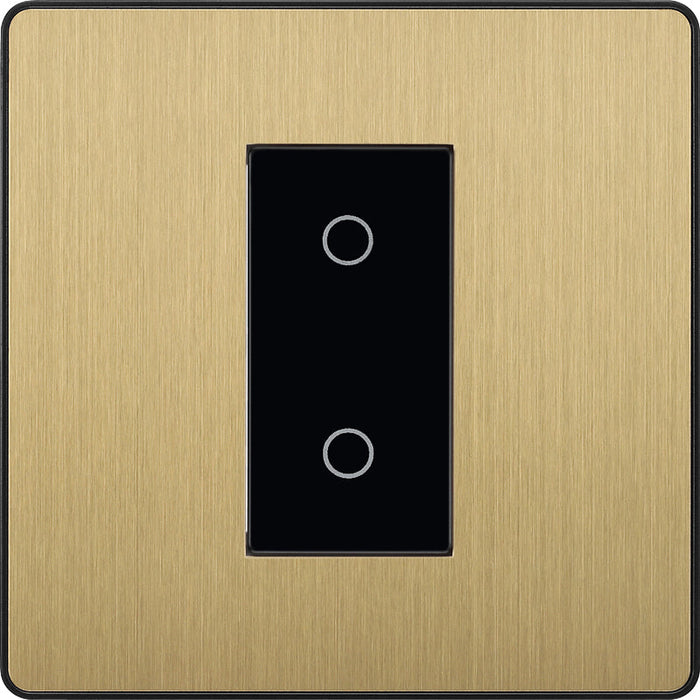 BG Evolve PCDSBTDM1B 2-Way Master 200W Single Touch Dimmer Switch - Satin Brass (Black) - westbasedirect.com