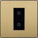 BG Evolve PCDSBTDM1B 2-Way Master 200W Single Touch Dimmer Switch - Satin Brass (Black) - westbasedirect.com