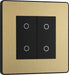 BG Evolve PCDSBTDM2B 2-Way Master 200W Double Touch Dimmer Switch - Satin Brass (Black) - westbasedirect.com