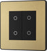 BG Evolve PCDSBTDM2B 2-Way Master 200W Double Touch Dimmer Switch - Satin Brass (Black) - westbasedirect.com