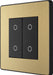 BG Evolve PCDSBTDM2B 2-Way Master 200W Double Touch Dimmer Switch - Satin Brass (Black) - westbasedirect.com