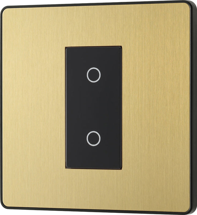 BG Evolve PCDSBTDS1B 2-Way Secondary 200W Single Touch Dimmer Switch - Satin Brass (Black) - westbasedirect.com