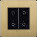 BG Evolve PCDSBTDS2B 2-Way Secondary 200W Double Touch Dimmer Switch - Satin Brass (Black) - westbasedirect.com