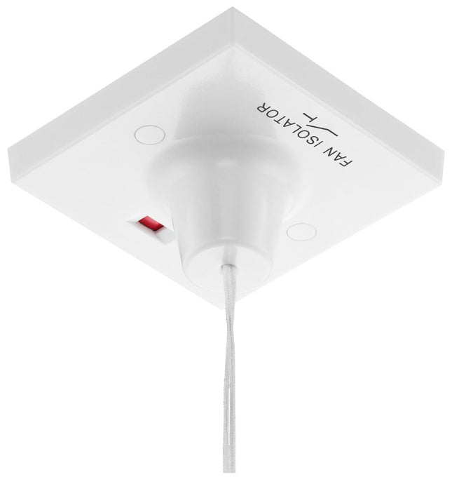 BG Part M PM804GR 10A Triple Pole Fan Isolator Ceiling Switch, Grey Cord & Bangle - westbasedirect.com