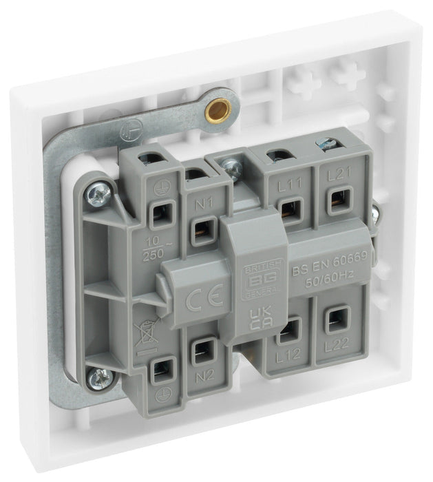 BG Part M PM804GR 10A Triple Pole Fan Isolator Ceiling Switch, Grey Cord & Bangle - westbasedirect.com