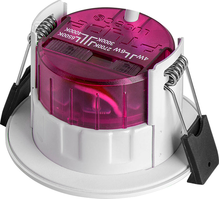 Luceco PTF6WCCT FType Elite 4W/6W 750Lm Power Change & 4 Colour CCT 2700K/3000K/4000K/6000K Dimmable IP65 White - Flat
