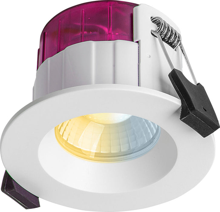 Luceco PTF6WCCT FType Elite 4W/6W 750Lm Power Change & 4 Colour CCT 2700K/3000K/4000K/6000K Dimmable IP65 White - Flat