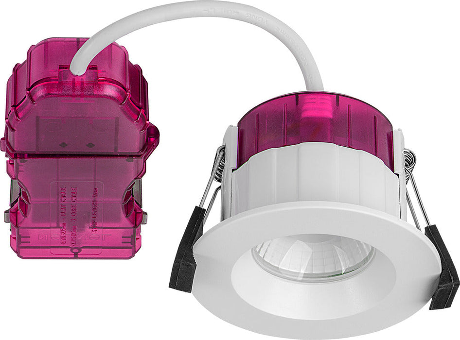 Luceco PTF6WCCT FType Elite 4W/6W 750Lm Power Change & 4 Colour CCT 2700K/3000K/4000K/6000K Dimmable IP65 White - Flat (6 Pack)