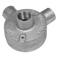 Unicrimp QBOA220G 20mm 2W Galvanised Angle Back Outlet