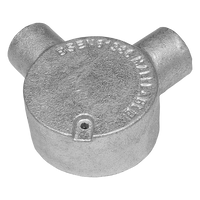 Unicrimp QCBA225G 25mm 2 Way Angle Galvanised Conduit Box