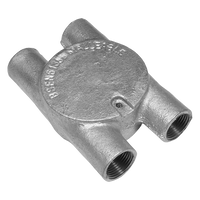 Unicrimp QCBH420G 20mm 4 Way 'H' Galvanised Conduit Box