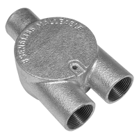 Unicrimp QCBY325G 25mm 3 Way 'Y' Galvanised Conduit Box